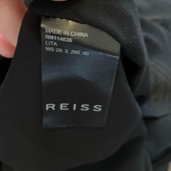 Reiss Butterfly Long Sleeve Midi Front Dress - Size 0 - Picture 8 of 8